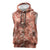 Hawaii Red Brown Tropical Leaves Sleeveless Zip Hoodie - Polynesian Pride