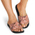 Hawaii Red Brown Tropical Leaves Slide Sandals - Polynesian Pride