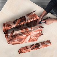 Hawaii Red Brown Tropical Leaves Umbrella - Polynesian Pride