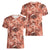 Hawaii Red Brown Tropical Leaves Women V-Neck T-Shirt - Polynesian Pride