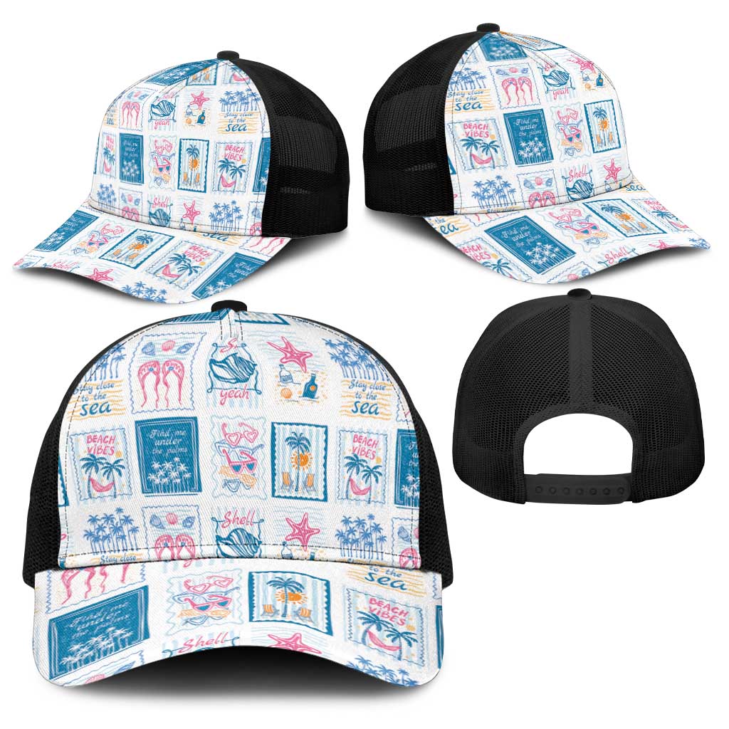 Hawaii Coastal Summer Postcard Baseball Net Cap LT01 - Polynesian Pride