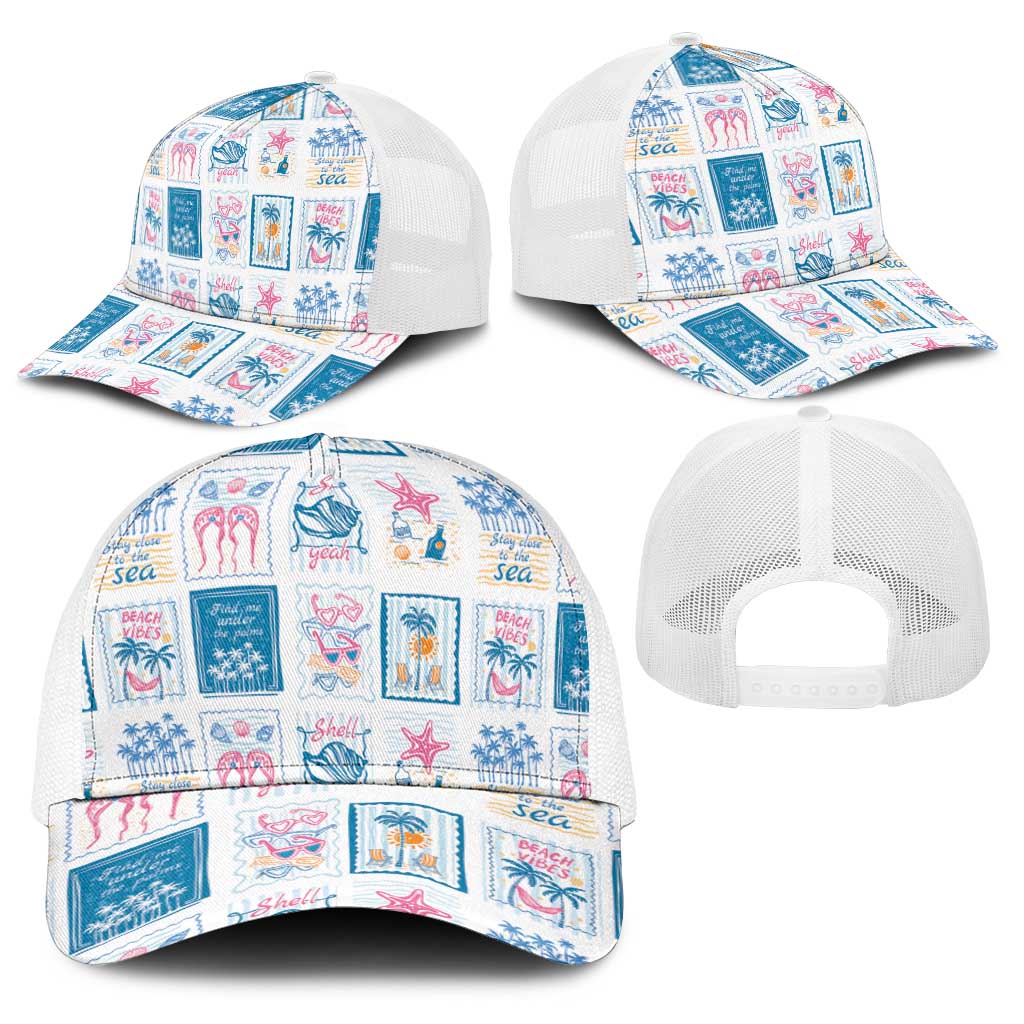 Hawaii Coastal Summer Postcard Baseball Net Cap LT01 - Polynesian Pride