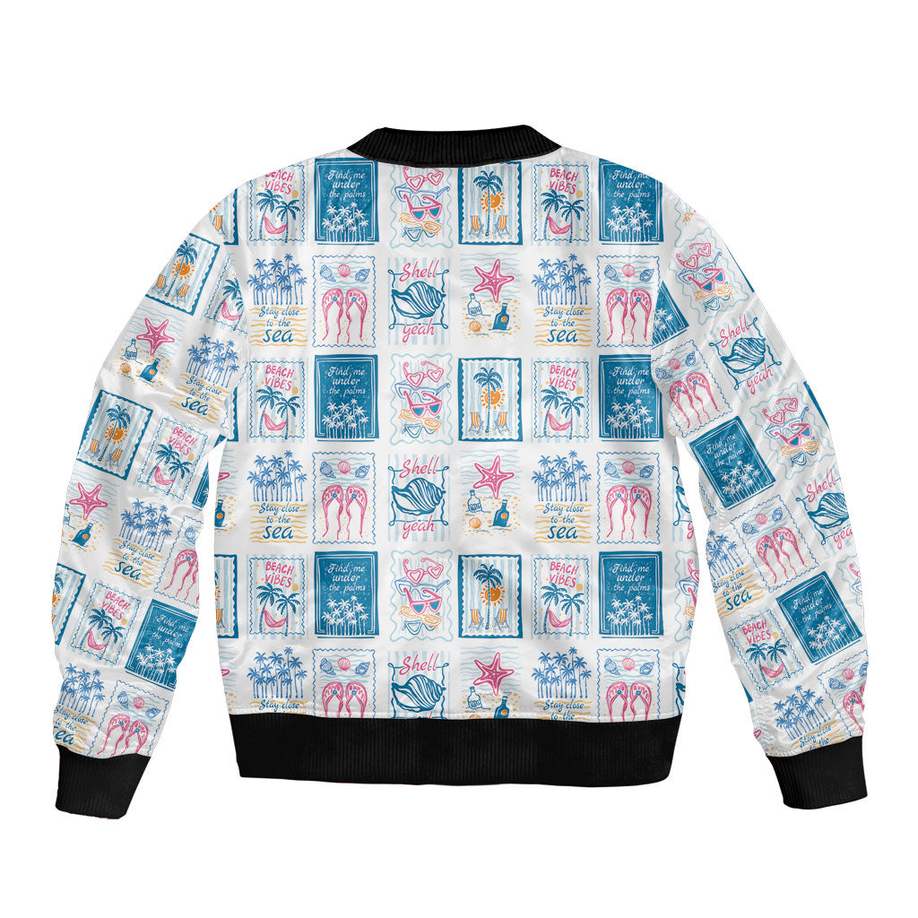 Hawaii Coastal Summer Postcard Bomber Jacket