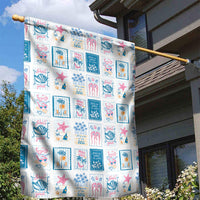 Hawaii Coastal Summer Postcard Garden Flag