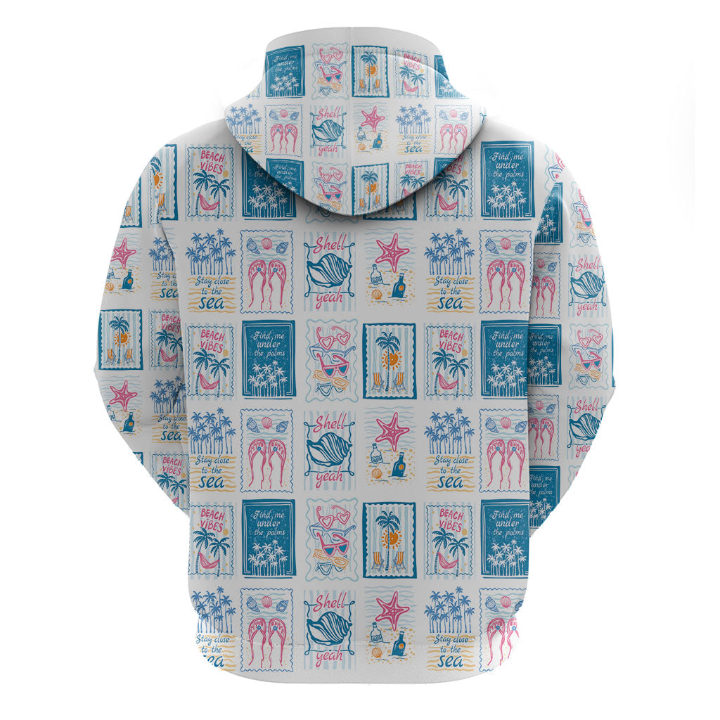 Hawaii Coastal Summer Postcard Hoodie