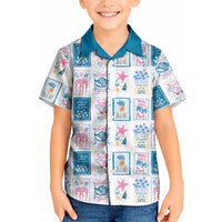 Hawaii Coastal Summer Postcard Kid Hawaiian Shirt