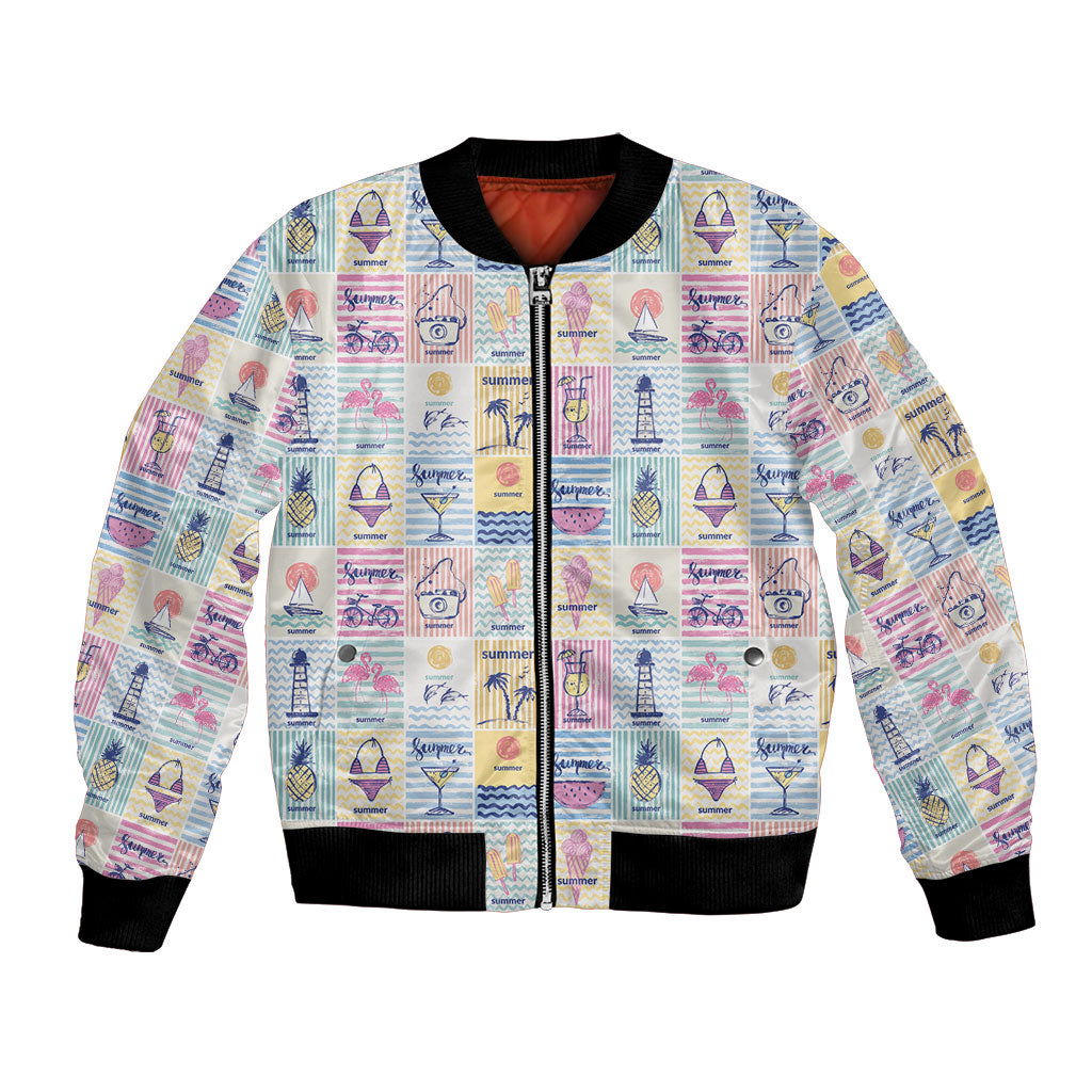 Aloha Summer Posters Grunge Textures Bomber Jacket