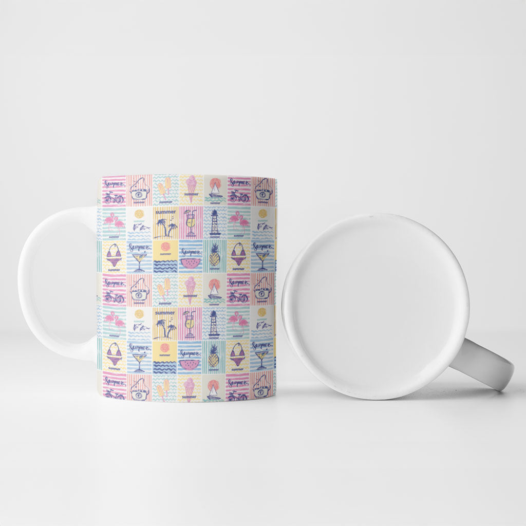 Aloha Summer Posters Grunge Textures Ceramic Mug