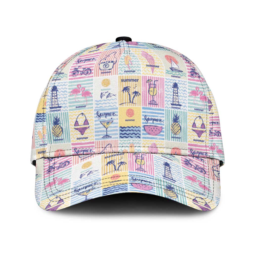 Aloha Summer Posters Grunge Textures Classic Cap LT01 Universal Fit Multicolor - Polynesian Pride