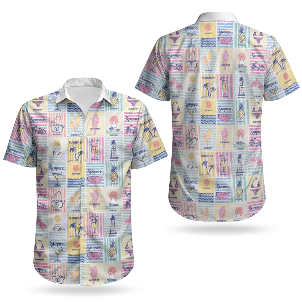 Aloha Summer Posters Grunge Textures Couples Matching Mermaid Dress and Hawaiian Shirt