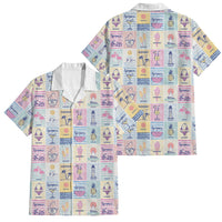 Aloha Summer Posters Grunge Textures Family Matching Tank Maxi Dress and Hawaiian Shirt LT01 Dad's Shirt - Short Sleeve Multicolor - Polynesian Pride