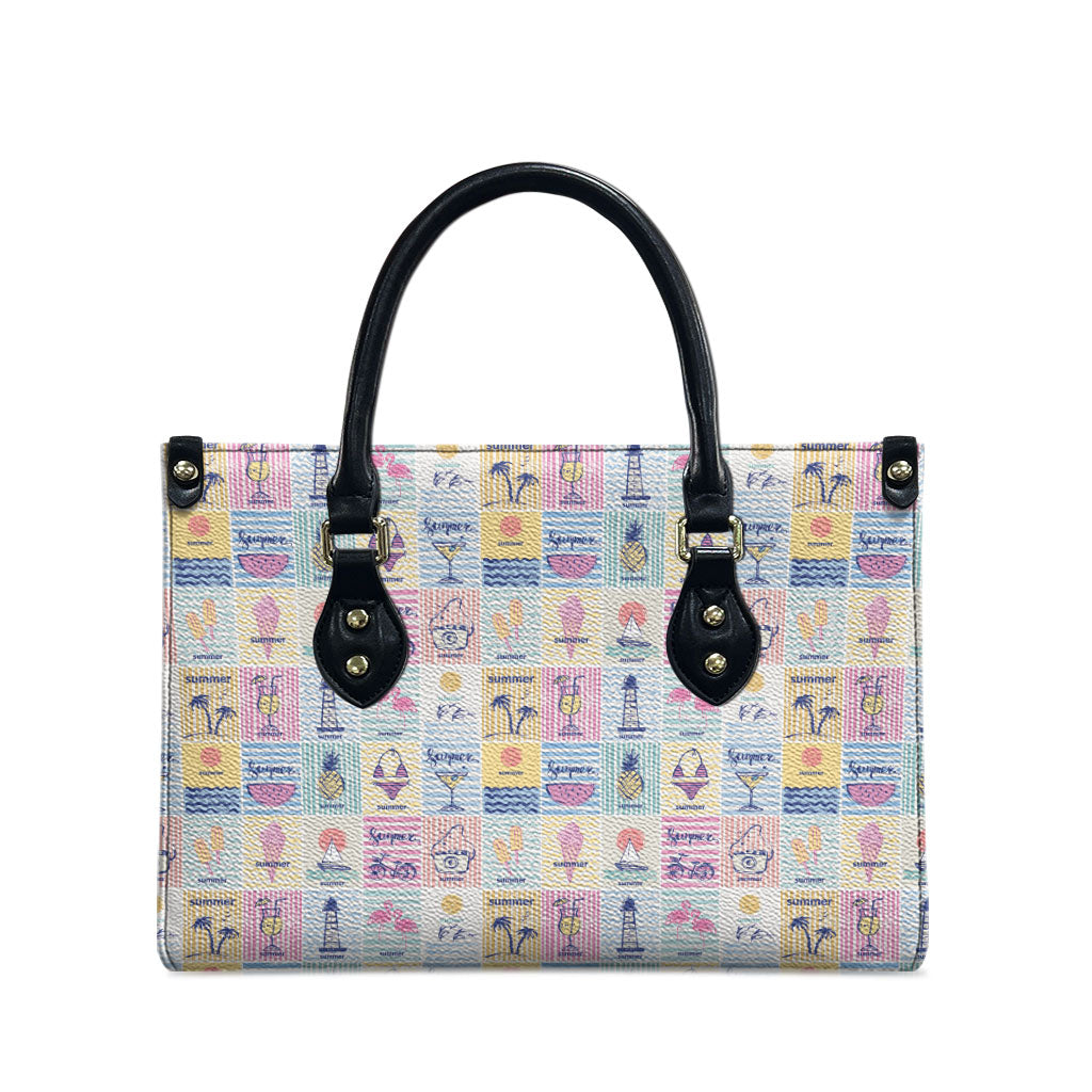 Aloha Summer Posters Grunge Textures Leather Bag LT01 - Polynesian Pride