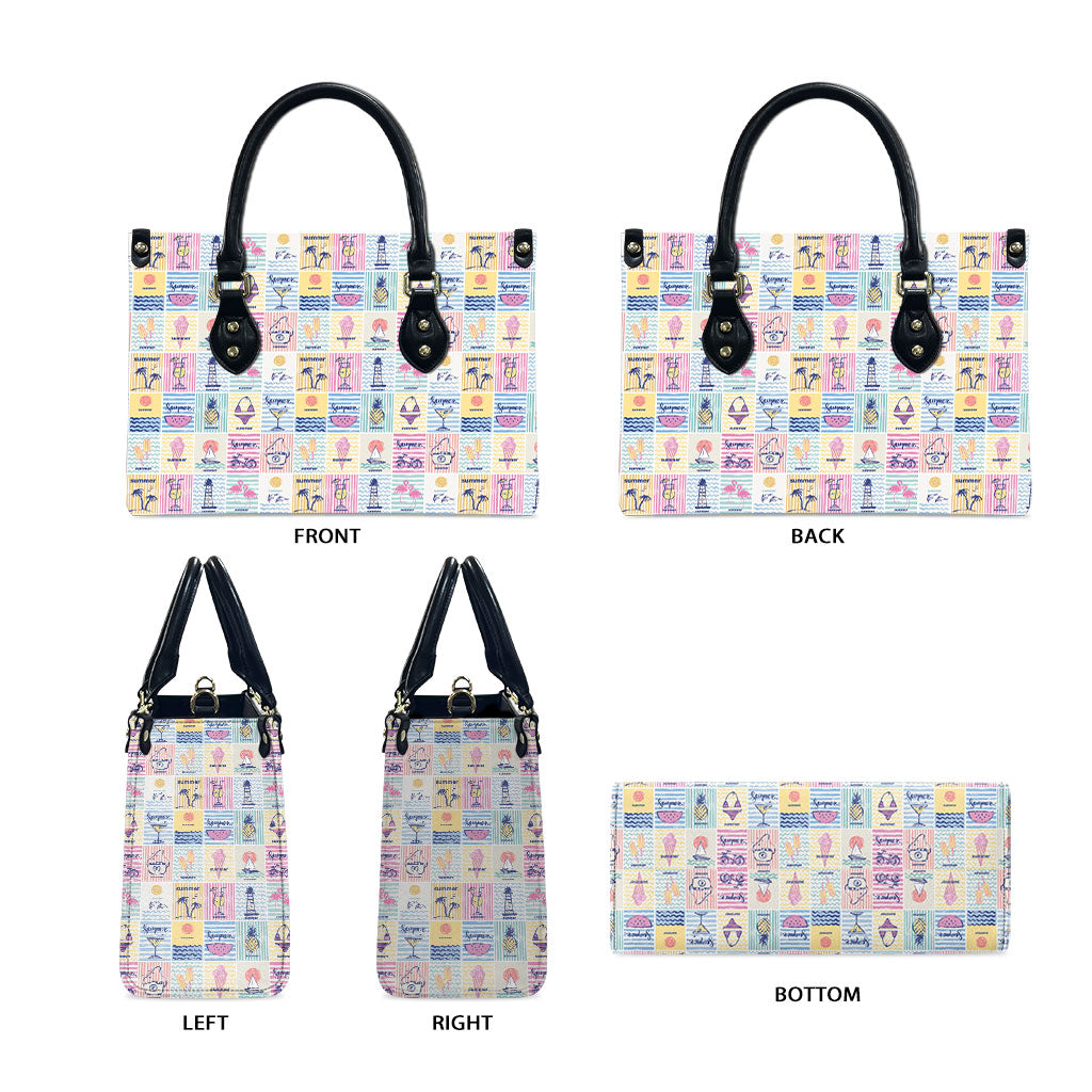 Aloha Summer Posters Grunge Textures Leather Bag LT01 - Polynesian Pride