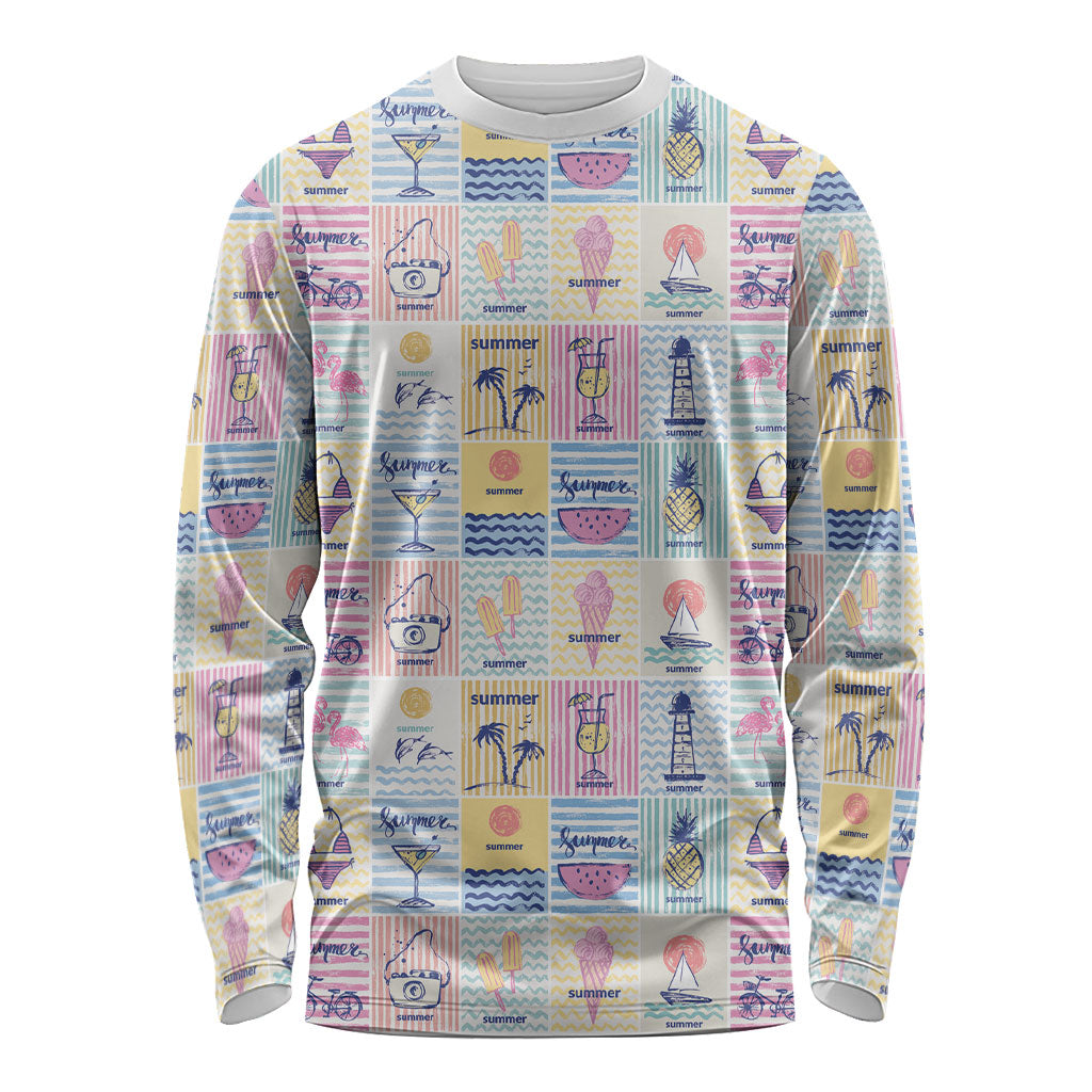 Aloha Summer Posters Grunge Textures Long Sleeve Shirt