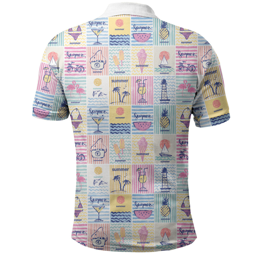 Aloha Summer Posters Grunge Textures Polo Shirt