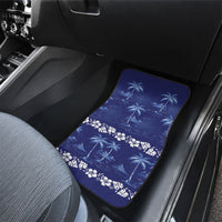 Blue Hawaii Palm Tree Hibiscus Car Mats Fantasy Summer Vibe