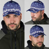 Blue Hawaii Palm Tree Hibiscus Classic Cap Fantasy Summer Vibe