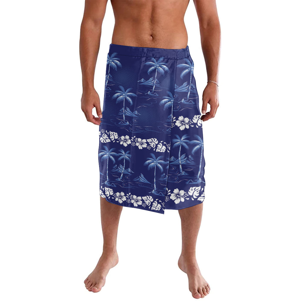 Blue Hawaii Palm Tree Hibiscus Lavalava Fantasy Summer Vibe
