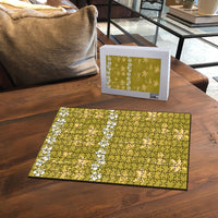 Yellow Hawaii Palm Tree Hibiscus Puzzle Fantasy Summer Vibe