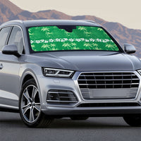 Green Hawaii Palm Tree Hibiscus Auto Sun Shade Fantasy Summer Vibe