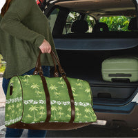 Olive Green Hawaii Palm Tree Hibiscus Travel Bag Fantasy Summer Vibe