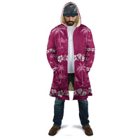 Pink Hawaii Palm Tree Hibiscus Cloak Fantasy Summer Vibe