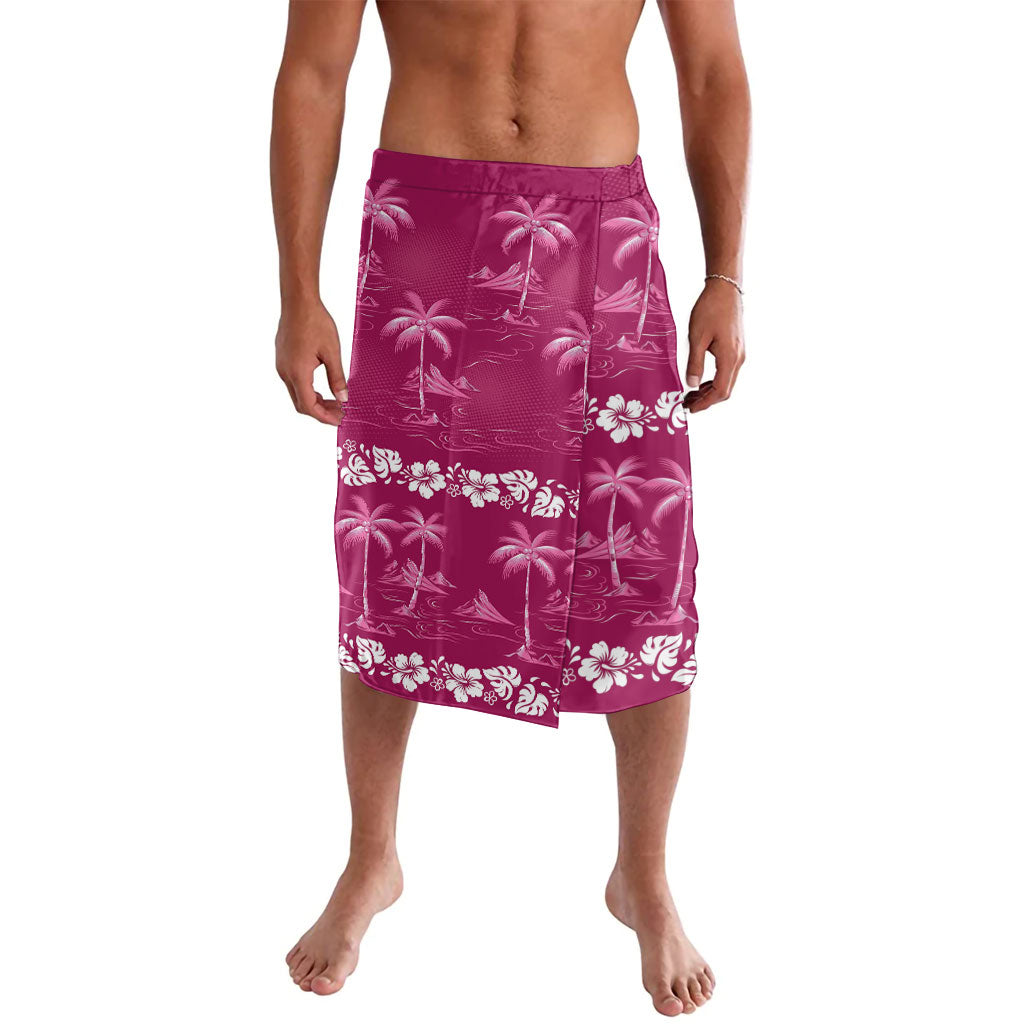 Pink Hawaii Palm Tree Hibiscus Lavalava Fantasy Summer Vibe
