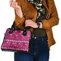 Pink Hawaii Palm Tree Hibiscus Shoulder Handbag Fantasy Summer Vibe