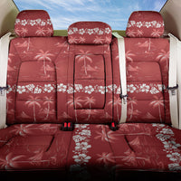Red Hawaii Palm Tree Hibiscus Back Car Seat Cover Fantasy Summer Vibe LT01 One Size Red - Polynesian Pride