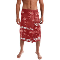 Red Hawaii Palm Tree Hibiscus Lavalava Fantasy Summer Vibe