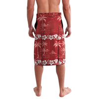 Red Hawaii Palm Tree Hibiscus Lavalava Fantasy Summer Vibe