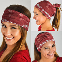 Red Hawaii Palm Tree Hibiscus Neck Gaiter Fantasy Summer Vibe LT01 - Polynesian Pride