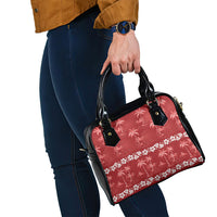 Red Hawaii Palm Tree Hibiscus Shoulder Handbag Fantasy Summer Vibe