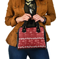 Red Hawaii Palm Tree Hibiscus Shoulder Handbag Fantasy Summer Vibe