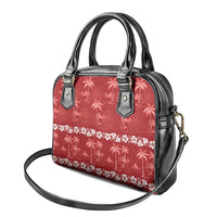 Red Hawaii Palm Tree Hibiscus Shoulder Handbag Fantasy Summer Vibe