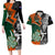 New Zealand and Ireland Rugby Couples Matching Long Sleeve Bodycon Dress and Hawaiian Shirt Silver Fern With Shamrock 2023 World Cup LT01 Art - Polynesian Pride