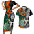 New Zealand and Ireland Rugby Couples Matching Short Sleeve Bodycon Dress and Hawaiian Shirt Silver Fern With Shamrock 2023 World Cup LT01 Art - Polynesian Pride