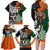 New Zealand and Ireland Rugby Family Matching Long Sleeve Bodycon Dress and Hawaiian Shirt Silver Fern With Shamrock 2023 World Cup LT01 - Polynesian Pride