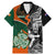 New Zealand and Ireland Rugby Family Matching Mermaid Dress and Hawaiian Shirt Silver Fern With Shamrock 2023 World Cup LT01 Dad's Shirt - Short Sleeve Art - Polynesian Pride