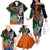 New Zealand and Ireland Rugby Family Matching Off Shoulder Long Sleeve Dress and Hawaiian Shirt Silver Fern With Shamrock 2023 World Cup LT01 - Polynesian Pride