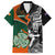 New Zealand and Ireland Rugby Family Matching Off Shoulder Maxi Dress and Hawaiian Shirt Silver Fern With Shamrock 2023 World Cup LT01 Dad's Shirt - Short Sleeve Art - Polynesian Pride