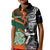 New Zealand and Ireland Rugby Kid Polo Shirt Silver Fern With Shamrock 2023 World Cup LT01 Kid Art - Polynesian Pride