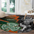 New Zealand and Ireland Rugby Round Carpet Silver Fern With Shamrock 2023 World Cup LT01 - Polynesian Pride