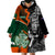 New Zealand and Ireland Rugby Wearable Blanket Hoodie Silver Fern With Shamrock 2023 World Cup LT01 - Polynesian Pride