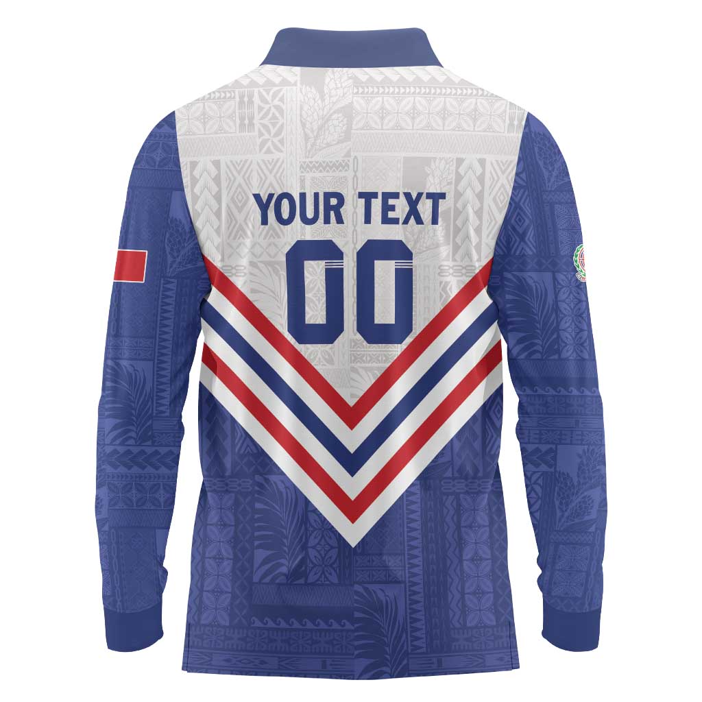 Custom Toa Samoa Rugby Long Sleeve Polo Shirt 1992-1993 Special Edition - Polynesian Pride