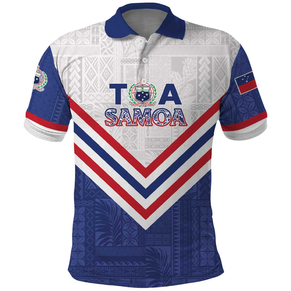 Custom Toa Samoa Rugby Polo Shirt 1992-1993 Special Edition LT01 Blue - Polynesian Pride