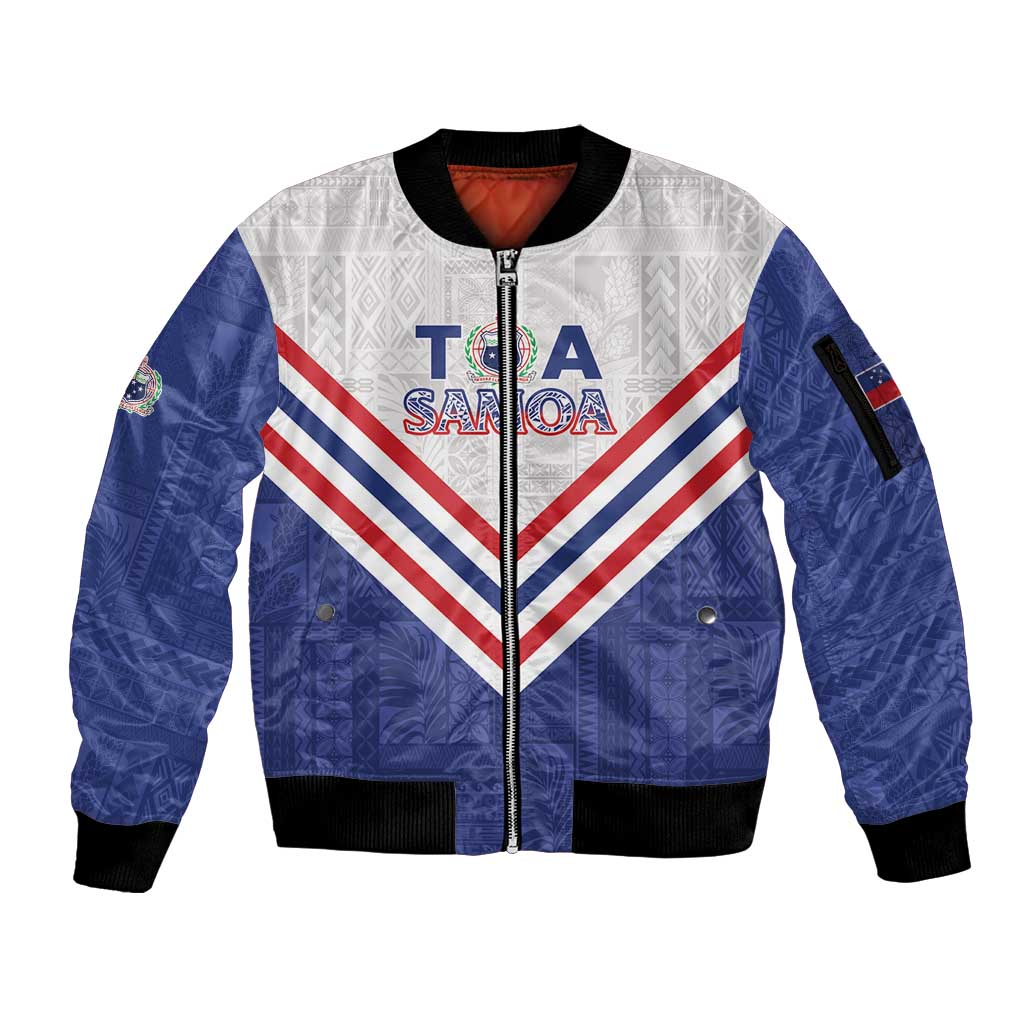 Custom Toa Samoa Rugby Sleeve Zip Bomber Jacket 1992-1993 Special Edition - Polynesian Pride