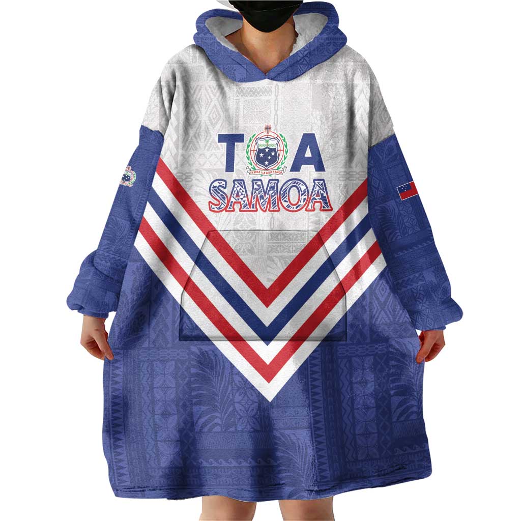 Custom Toa Samoa Rugby Wearable Blanket Hoodie 1992-1993 Special Edition - Polynesian Pride