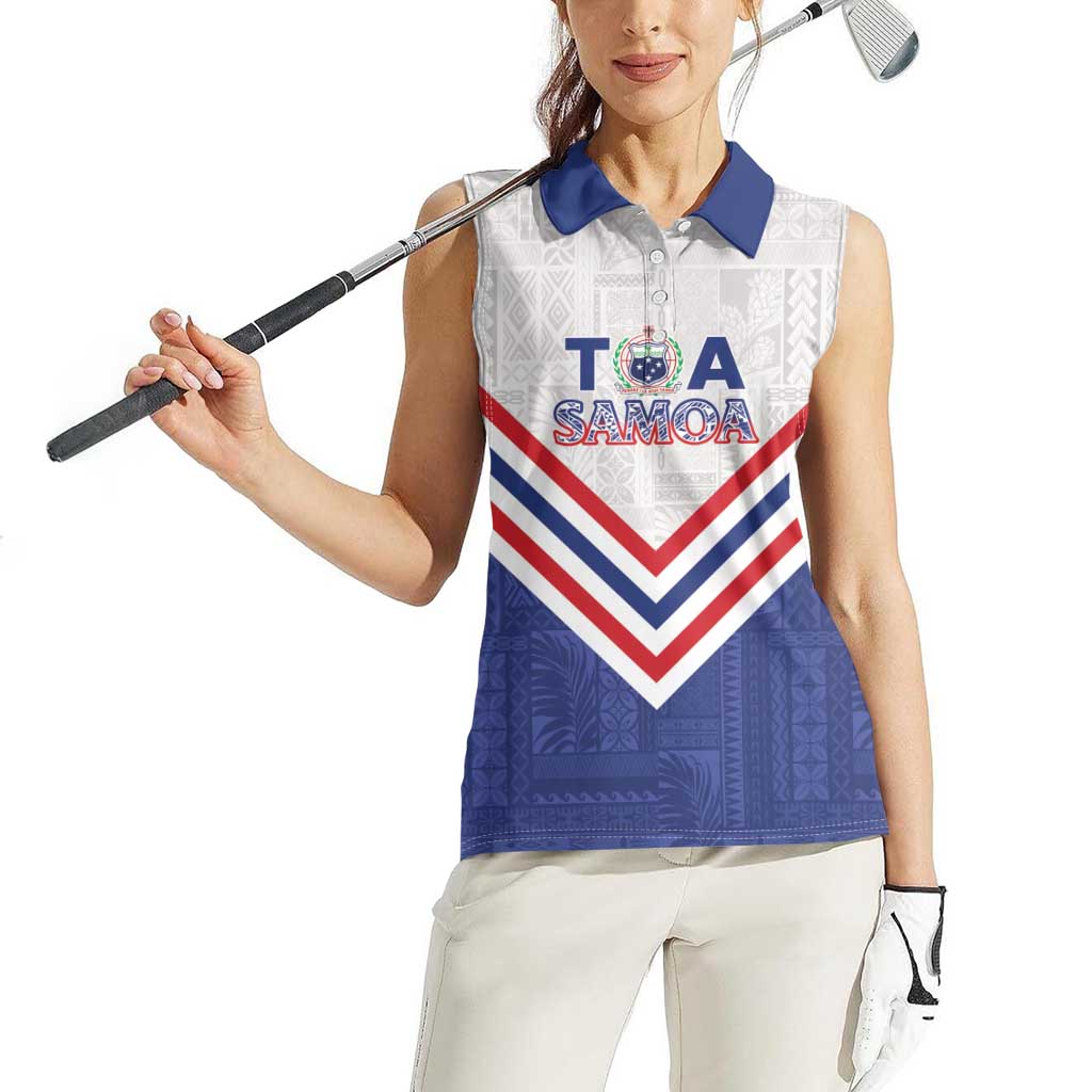 Custom Toa Samoa Rugby Women Sleeveless Polo Shirt 1992-1993 Special Edition - Polynesian Pride