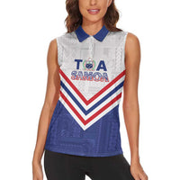 Custom Toa Samoa Rugby Women Sleeveless Polo Shirt 1992-1993 Special Edition - Polynesian Pride